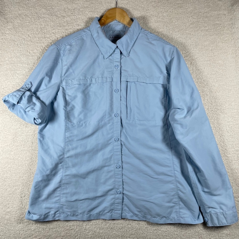 ll bean tropicwear vented shirt womens XL 2010s hiking fishing outdoors gorpcore